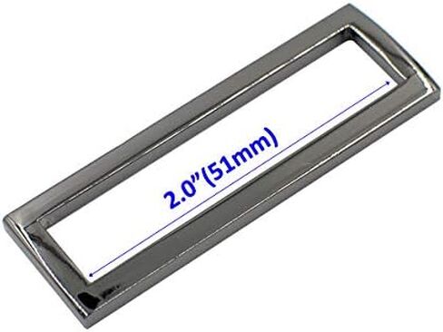 DGOL 10pcs 2 inch Zinc Alloy Shinning Belt Bag Die Cast Rectangle Ring Buckles Webbing Square Buckle (Gunmetal) in Kuwait