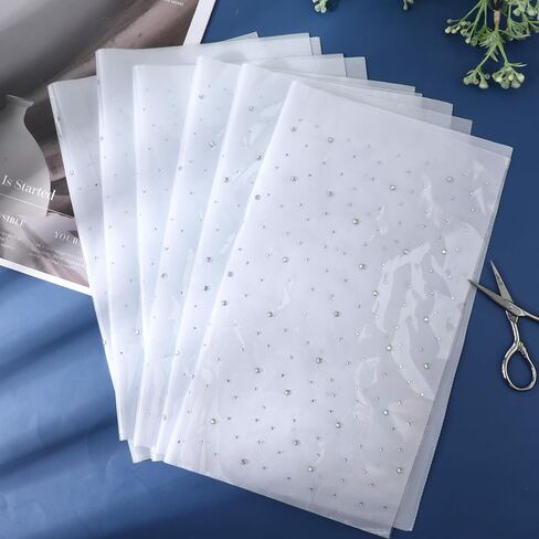 6 Sheet Iron on Rhinestone Sheets Transfers for Clothing Iron on Crystal Transfers Patches, Glitter Hotfix Rhinestone Decals, Flat Round Rhinestone Transfers Patches for DIY Craft (2mm, 3.5mm) in Kuwait