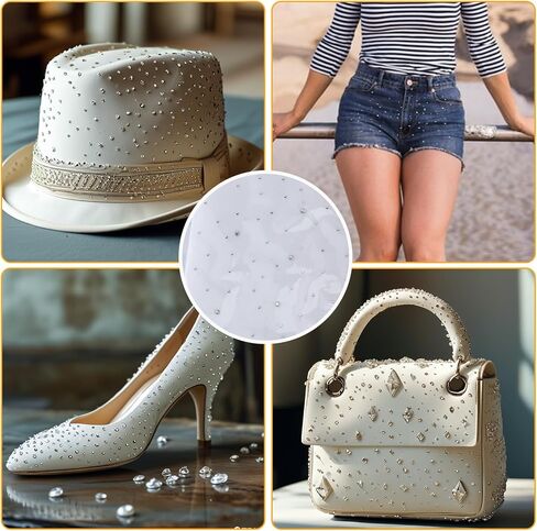 6 Sheet Iron on Rhinestone Sheets Transfers for Clothing Iron on Crystal Transfers Patches, Glitter Hotfix Rhinestone Decals, Flat Round Rhinestone Transfers Patches for DIY Craft (2mm, 3.5mm) in Kuwait