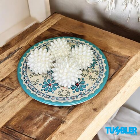 كرات ديكور من الصدف الحقيقي من Tumbler Home - عرض 7.62 سم ​​- حشو أوعية تزيين للديكور الساحلي - ديكور منزل الشاطئ - عبوتان in Kuwait