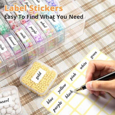 Mathtoxyz Bead Organizer Box, 30Pcs Small Beads Organizers and Storage Plastic Cases Mini Clear Dimond Storage Containers Boxes with Hinged Lid and Rectangle for Bracelet Making DIY Jewelry Craft Nail in Kuwait