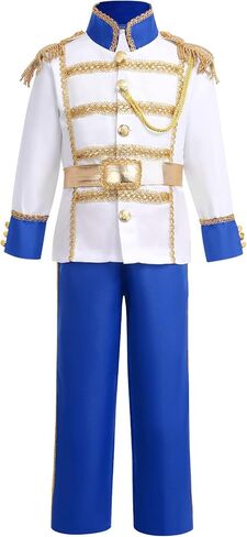 FYMNSI Kids Boys King Prince Charming Costume Halloween Christmas Outfits Storybook Royal Medieval Knight Cosplay Dress Up in Kuwait