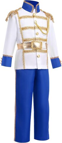FYMNSI Kids Boys King Prince Charming Costume Halloween Christmas Outfits Storybook Royal Medieval Knight Cosplay Dress Up in Kuwait