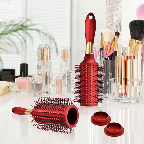 قطعتان من فرشاة شعر آمنة للتحويل، أموال مخفية، نقود، مفتاح، مشط فرشاة شعر المجوهرات، حاوية تخزين آمنة للأشياء الصغيرة للأشياء الثمينة الآمنة أثناء السفر in Kuwait