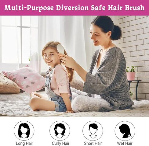 قطعتان من فرشاة شعر آمنة للتحويل، أموال مخفية، نقود، مفتاح، مشط فرشاة شعر المجوهرات، حاوية تخزين آمنة للأشياء الصغيرة للأشياء الثمينة الآمنة أثناء السفر in Kuwait