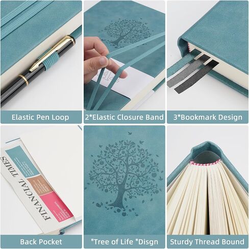Large Notebook Journal for Women Men A4 Hardcover Leather with Pen Loop College Ruled Large Journals for Note Taking Travel Work School Lined Sky Blue in Saudi Arabia