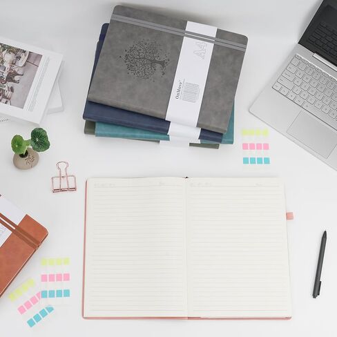 Large Notebook Journal for Women Men A4 Hardcover Leather with Pen Loop College Ruled Large Journals for Note Taking Travel Work School Lined Sky Blue in Saudi Arabia