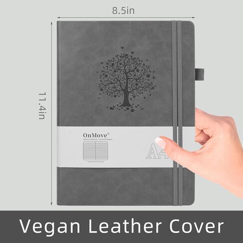 Large Notebook Journal for Women Men A4 Hardcover Leather with Pen Loop College Ruled Large Journals for Note Taking Travel Work School Lined Sky Blue in Saudi Arabia