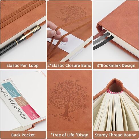 Large Notebook Journal for Women Men A4 Hardcover Leather with Pen Loop College Ruled Large Journals for Note Taking Travel Work School Lined Sky Blue in Saudi Arabia