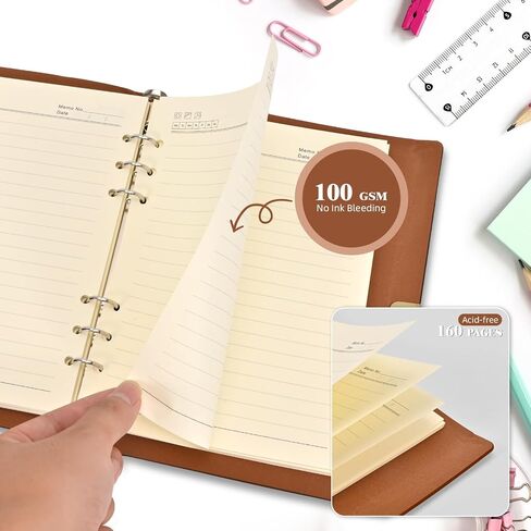 Black Faux Leather Journal for Men - A5 Refillable Notebook, 160 Lined Pages - Classic Gift for Writers & Professionals in Saudi Arabia