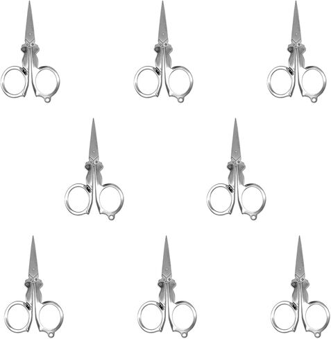 8 قطع مقص صغير، مقص سفر، مقص قابل للطي، حاد ودقيق، مقص خياطة صغير، مقص من الفولاذ المقاوم للصدأ، قاطع صغير للحرف اليدوية، استخدام واسع النطاق، للمنزل، السفر، المكتب، التخييم، في الهواء الطلق in Kuwait