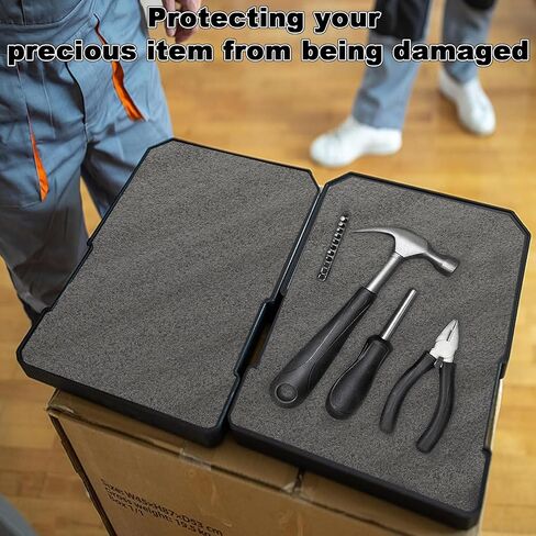 5 قطع من وسادات إسفنج البولي يوريثين من LANIAKEA، 16 × 12 × 1.5 بوصة، أوراق إسفنجية قابلة للقص للتعبئة، صندوق أدوات إسفنجي حرفي، حشوة إسفنجية لتخزين صندوق أدوات الكاميرا، أحمر وأسود in Kuwait