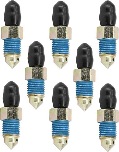 8 PCS Speed Bleeder,Bleeder Valve,Brake Bleeder Screws, Quick Bleeders with Dust Caps M10x1.0-31.7mm, H9407-8, H9409-8, 105396, 107391, 639630 in Saudi Arabia