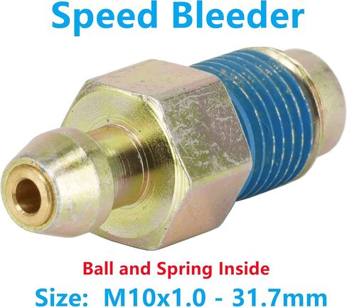 8 PCS Speed Bleeder,Bleeder Valve,Brake Bleeder Screws, Quick Bleeders with Dust Caps M10x1.0-31.7mm, H9407-8, H9409-8, 105396, 107391, 639630 in Saudi Arabia