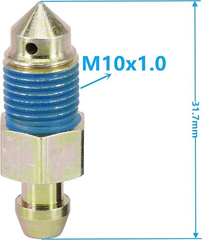 8 PCS Speed Bleeder,Bleeder Valve,Brake Bleeder Screws, Quick Bleeders with Dust Caps M10x1.0-31.7mm, H9407-8, H9409-8, 105396, 107391, 639630 in Saudi Arabia