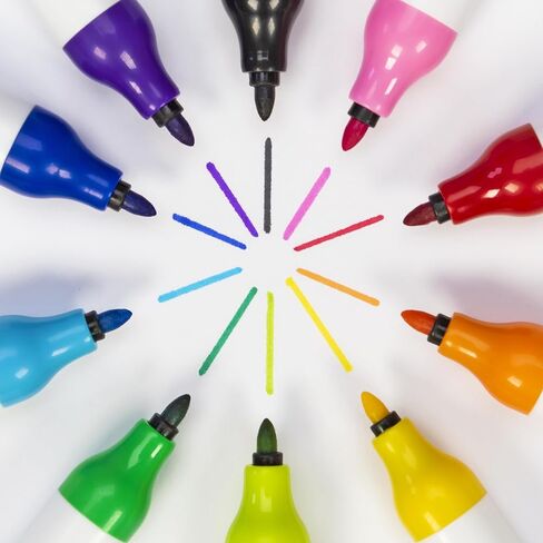 أقلام تلوين قابلة للسحب من RoseArt Scribble Stuff، 10 أقلام، خالية من التلطخ، أقلام تحديد يدوية مقاس 1 مم، أقلام رفيعة، أقلام فنية ممتعة وعملية in Kuwait