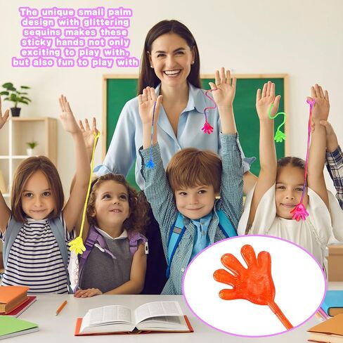 150 قطعة من ألعاب الأيدي اللزجة الممتعة اللامعة للأطفال في حفلات أعياد الميلاد وحقائب الهدايا ومستلزمات الفصول الدراسية وصندوق الكنز وجوائز الكرنفال وهدايا عيد الفصح in Kuwait
