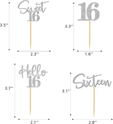 48PCS 18th Birthday Cupcake Toppers Hello18 Glitter 18 and Fabulous Eighteen Cake Topper 18 Years Old Cupcake Picks for Boy Girl Happy 18th Birthday Party Cake Decorations Supplies, Silver in Kuwait
