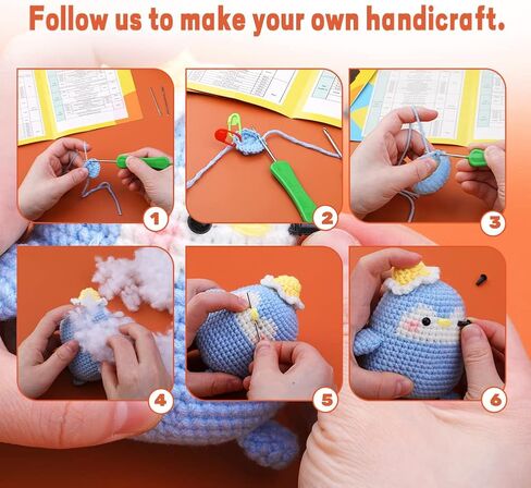 2 Set Crochet Kits, DIY Crochet Kit For Beginners, Cute Animal Kit Hedgehog and Rabbit Starter Pack With Yarn Balls, Crochet Hooks, Stitch Markers, Needles, Instruction, Accessories Kit for Beginners in Saudi Arabia
