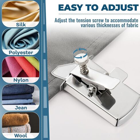 Threlaco 3 Pcs Magnetic Seam Guide for Sewing Machine(1) 1/4" Seam Diagonal Seam Tapes 10yard Each Roll(2), Sewing Supplies Magnetic Sewing Guide Sewing Accessories with Bias Tape Maker in Saudi Arabia