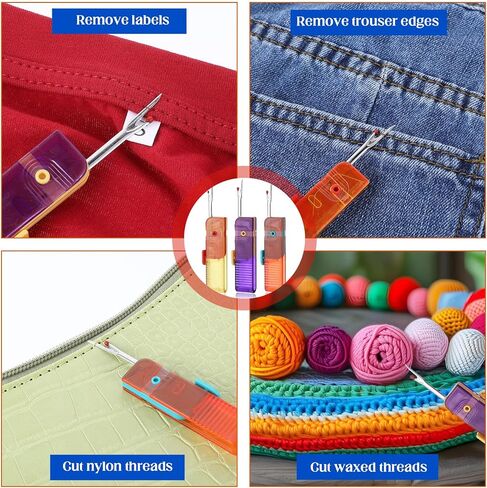 3 Pack Multifunctional Sewing Thread Removing Seams Rippers, Seam Ripper, Folding Seam Rippers for Sewing, Portable Thread Cutter, Stitch Remover Tool for Needlework, Crafting, DIY in Saudi Arabia