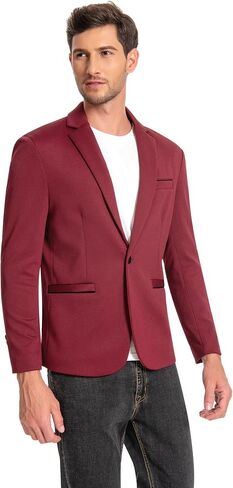 Cloudstyle Mens Casual Sport Coat 1 Button Slim Fit Suit Jacket Business Daily Blazer in Saudi Arabia