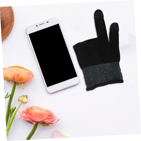 زوج واحد من قفازات مرساة ألعاب الهاتف المحمول بأكمام الإبهام، قفازات ألعاب الهاتف المحمول، قفازات أصابع الألعاب، قفازات أصابع للعبة، أكمام أصابع الألعاب، أكل الدجاج، ألياف فضية متقدمة in Kuwait
