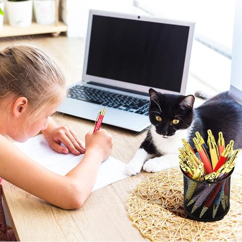 10 Pcs Pet Lovers Pens, Cat Dog Lovers Ballpoint Pens Cat Lovers Pens Set with Funny Phrase, Black Ballpoint Pens for Everyday Use, Cute Gifts for Him Her Who Loves Cats Dogs Pets Animals (Cat) in Saudi Arabia