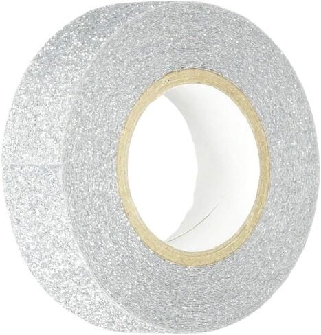 Best Creation GTS001 Glitter Tape, 15mm by 5m, Silver in Kuwait