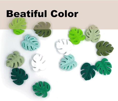 14PCS Turtle Leaf Silicone Beads, Cartoon Turtle Leaf Silicone Focal Beads, Green Plant Silicone Beads for Keychain Making, Loose Beads Bulk for Pens DIY Handicrafts Necklace Bracelet Lanyard Pendants in Saudi Arabia