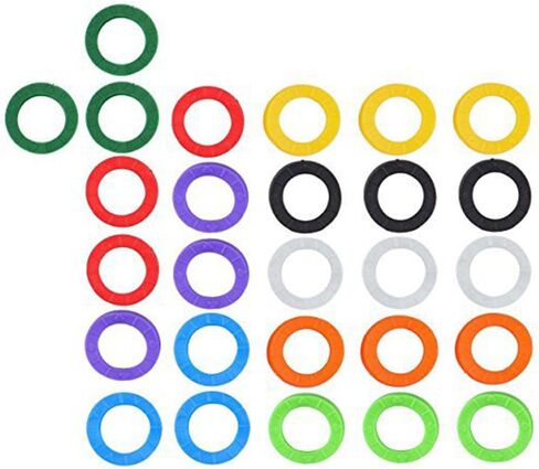 علامات أغطية المفاتيح من MAYiT، حلقات تعريف لغطاء المفاتيح من السيليكون، مجموعة من الملصقات الملونة، نظام ترميز مثالي لوضع علامة على مفاتيحك in Kuwait