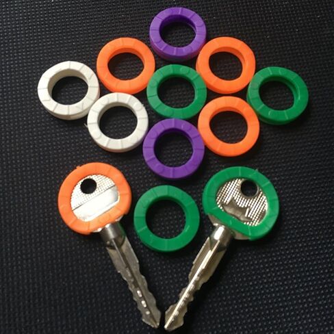 علامات أغطية المفاتيح من MAYiT، حلقات تعريف لغطاء المفاتيح من السيليكون، مجموعة من الملصقات الملونة، نظام ترميز مثالي لوضع علامة على مفاتيحك in Kuwait