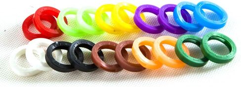 علامات أغطية المفاتيح من MAYiT، حلقات تعريف لغطاء المفاتيح من السيليكون، مجموعة من الملصقات الملونة، نظام ترميز مثالي لوضع علامة على مفاتيحك in Kuwait