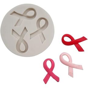 Gray DIY Mold Silicone Ribbon, Awareness Bow Keychains Silicone Mold Ribbon Bow Epoxy Resin Molds, Jewelry Casting Supplies, Ribbon Cookie Cutter