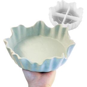 Wehous Large Irregular Bowl Silicone Mold, Unique Storage Epoxy Resin Concrete Mold, Big Candle Holder Tray Container Jewelry Holder Mold Succulent Pot Makeup Organizer Casting Mold Art Craft Ornament