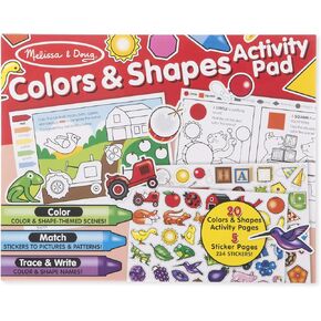 Melissa & Doug Colors and Shapes Coloring and Sticker Activity Pad - FSC-Certified Materials
