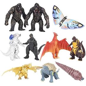 Set of 10 Action Figures King of The Monsters Dragon VS Kong Mini Monster Orangutan Playsets