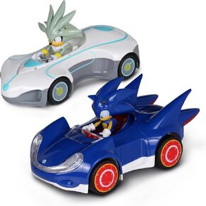 NKOK Sonic The Hedgehog Silver & Sonic Pull-Back Racers - 2-Pack