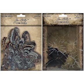 Tim Holtz Idea-Ology Halloween 2024 Transparent Moths & Transparencies - 2 Item Bundle