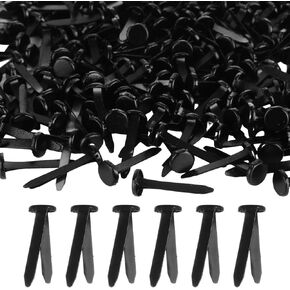 WOPPLXY 1000 PCS Brads Paper Fasteners, Brass Brads Mini Metal Brads Round Fasteners Split Pins for Craft Art Scrapbooking DIY Supplies, (Black, 0.3 x 0.9 Inch)