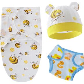 Reborn Baby Dolls Diapers & Swaddle Blanket & Hat for 17-22 inch Reborn Dolls Clothes Accessories 3 Pcs Set
