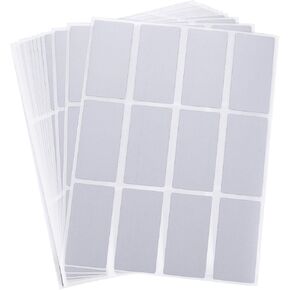 Juvale 300 Pack Scratch Off Stickers, Self Adhesive DIY Rectangle Labels, Silver, 2 x 1 in.