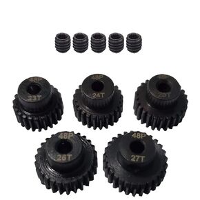 Metal Steel 48P Pinion Gear 23T 24T 25T 26T 27T 3.175mm for 1/10 Crawler Truck Traxxas Arrma HSP HPI AXIAL Tamiya LOSI Wltoys RC Car Upgraded Parts