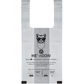 HEAVY DUTY Compostable Cat Litter Bags – Pet Waste Bags Dog Poop Bags Leak-Proof Eco-Friendly Biodegradable Disposal Bags with Handles, 13"x16", 100 Count – Durable for Odor-Free Clean-Up Made in US