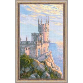 RIOLIS R1645 Swallow's Nest, Crimea - Counted Cross Stitch Kit - 13.7" x 23.5" 14 Count 27 Colors
