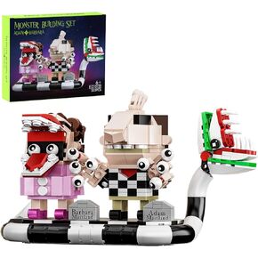 Horror Movie Sets Halloween Building Blocks Set Monster Adam and Barbara, Sandworm Toys Compatible with Lego, Creative Set Birthday Gift for Boys and Girls Movie Fans and Kids 6+ 522pcs