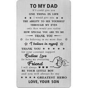 Dad Christmas Card Gifts - Thank You Dad Gifts from Daughter - Dad Gifts for Birthday Christmas Father's Day Presents