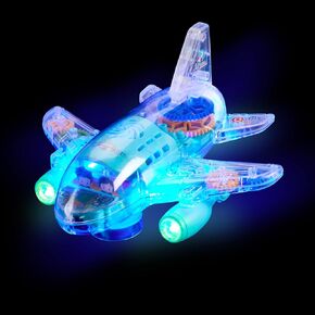 Playbees Light-Up Transparent Car Toy for Kids - 1 Pack - Bump and Go Colorful Moving Gears, Music, LED Effects - Fun Educational Toy - Great Birthday Gift Idea