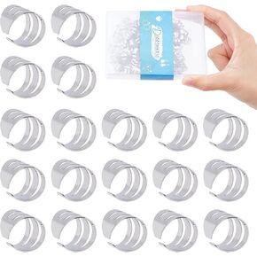 DICOSMETIC 100Pcs Ear Cuff Clip on Earrings No Piercing Ear Cuff with 0.8mm Loops Stainless Steel Ear Cuff C-Shape Helix Cartilage Cuff Earring Findings for DIY Earrings Making