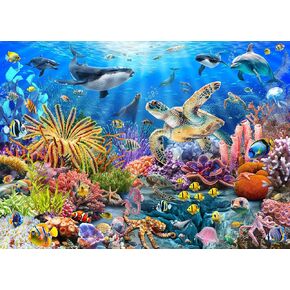 500 Piece Puzzles for Adults, Underwater World Jigsaw Puzzles 500 Pieces Ocean Scene Challenging Puzzle